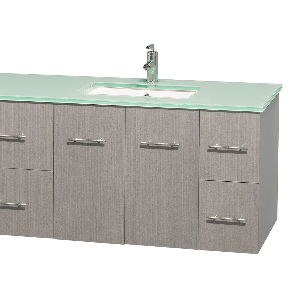 WYNDHAM COLLECTION Centra 80-Inch Double Bathroom Vanity Set - Gray Oak